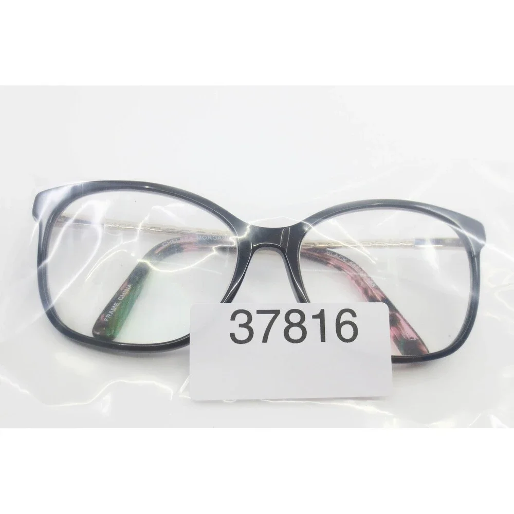Chelsea Morgan CM-202221 Black Cat Eye Eyeglass Frames Gold Pink Tortoise
